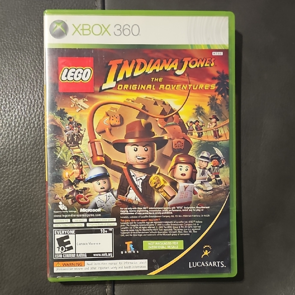 LEGO Indiana Jones, Kung Foo Panda and Minecrafe Xbox 360 GAMES